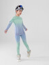 moonkids儿童速干套装2026春季新款女童户外训练运动服滑雪保暖内衣体能衣 17113蓝绿渐变 均码 (S) 【建议身高130-140】 实拍图