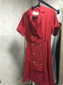 范思蓝恩正式气质通勤连衣裙女夏季收腰显瘦面试西装裙 红色 M 实拍图