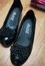 恒有福牛皮软底妈妈鞋坡跟中跟休闲软底真皮女单鞋舒适中年皮鞋防滑春秋 黑色 39 实拍图