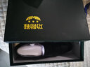 金猴（JINHOU）三接头假系带套脚牛皮镂空透气男士正装皮凉鞋 QJ3101A 黑色 42码 实拍图