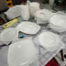 瓷秀源 纯白骨瓷盘子陶瓷碟子菜盘饭盘牛排盘西餐盘简约瓷器可定制 12英寸方形鱼盘1个 直径 32.5cm 实拍图