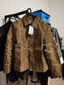 马登工装 美式重磅古着黄石帆布油蜡夹克阿美咔叽硬汉猎装外套男 卡其色 （无需水洗） M （170/92A） 实拍图