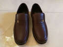老人头男鞋春夏季镂空商务休闲皮鞋男牛皮耐磨防滑牛筋套脚爸爸鞋大码 棕色四季牛筋款 38 实拍图