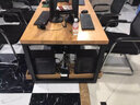 铁元帅餐桌椅组合现代简约小户型快餐厅客厅大板实木饭桌铁艺北欧餐桌 支持定制非产品价格 实拍图