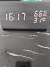 摩门（Momen）闹钟 学生桌面温度湿度显示时钟 LED创意声控闹钟 床头卧室黑木色三角形钟表DN4 晒单实拍图