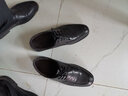 波图蕾斯男士系带商务休闲皮鞋低帮加绒保暖冬季棉鞋 9859 黑色(加绒) 46 实拍图