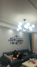 昂的 智能客厅灯北欧LED吸顶灯简约家用魔豆灯全屋灯具套餐后现代风格分子卧室灯整套灯具三室两厅大厅灯 6头直径75CM（默认发黑灯架） LED三色变光 实拍图