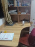 尚静 实木书桌书架一体书柜组合转角电脑桌家用学习桌写字台办公桌子 奶油白书桌+右书柜 120*98*180cm 实拍图