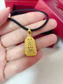 御龙镜999足金火焰观音黄金吊坠男士本命年观音头编织绳项链菩萨送爸爸 小版观音  金约2.3g-2.4g 黑绳 实拍图