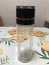 馨沐鱼迷你茶水分离拉环提环水杯双层玻璃杯小巧口袋便携男女防烫定制 【加厚大号】300ML 实拍图