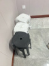 欧特林凳子家用加厚塑料凳可叠放餐凳餐桌凳子简约板凳圆凳子高凳吃饭凳 4只装【白2黑2】促销款 实拍图
