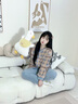 千年马旷野美拉德加绒睡衣女秋冬季珊瑚绒格子可外穿家居服法兰绒套装 咖蓝格67275 165(L) 建议体重105-125斤 实拍图