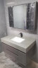 朗斯曼岩板无缝一体台盆浴室柜组合实木卫生间智能洗脸洗手台盆柜卫浴 100cm普通玻璃镜柜+岩板陶瓷盆 实拍图