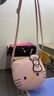 迪士尼（Disney）儿童小包包女2024夏天可爱卡通KT猫单肩包洋气斜挎迷你小圆包萌网 粉色大号 实拍图