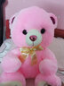 嘟兜生日礼物女孩粉色抱抱熊抱枕公仔毛绒玩具卡通小熊熊玩偶实用送礼 粉红色 50厘米 实拍图