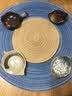 INSCRIPTION 创意个性日式手工苎麻餐桌垫家用西餐垫隔热垫盘垫碗垫杯垫防烫垫 蓝色大号 实拍图