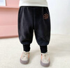 嘟嘟家宝宝裤子冬季男童长裤保暖女童休闲裤冬款儿童衣服童装 黑色 110 实拍图