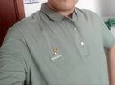 皮尔卡丹短袖T恤男棉夏季翻领polo体恤衫上衣服男士短袖男装t恤打底衫 160深灰 2XL （140-155斤） 实拍图