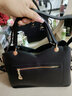 袋鼠品牌女士手提包大容量2025新款气质真皮包包女包送妈妈生日礼物潮 黑色（礼盒装+手包卡包吊坠） 实拍图