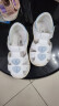 戴维贝拉（DAVE＆BELLA）儿童凉鞋女童夏季宝宝鞋子婴儿幼儿学步鞋小孩女孩幼童小童沙滩鞋 白色（奶白） 23（鞋内长15.2cm） 实拍图