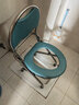 善幸折叠不锈钢坐便椅老人孕妇坐便器蹲厕椅马桶病人通用助便器大便椅 O型灰色靠背-高38cm-坐垫 实拍图