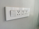 公牛（BULL）118型带开关插座 G04象牙白色大号墙壁面板4位电视墙厨房专用四位 一开单控15孔（1开十五孔带控制 暗装195型长方形自由组合家用 实拍图