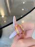 中国黄金（CHINA GOLD）黄金戒指男女足金莫比乌斯托帕石情侣对戒情人节生日礼物送男女友 【只为你闪亮】莫比乌斯【女戒】约1.5g+品牌礼盒 实拍图