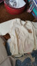 贝瑞加（Babyprints）婴儿衣服新生儿半背上衣宝宝家居内衣四季长袖纯棉 黄52 实拍图