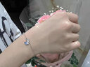 禾昔（HEXI）三生有幸情侣手链一对高级感S925银学生手绳送男女友生日七夕礼物 三生有杏情侣款一对 实拍图