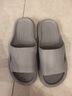 惠夫人拖鞋女夏季居家室内厚底情侣男家居拖洗澡防滑浴室软底家用凉拖鞋 纯色款 浅灰 42-43 (适合41-42码穿) 实拍图