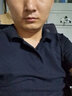 立蒙（LIMENG）珠地棉短袖T恤男士纯色保罗衫全棉翻领大码t袖衫潮 黑色 165 实拍图