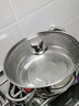 Debo 德铂汤蒸锅不锈钢多用双层蒸汤锅电磁炉明火通用 单层汤锅 26cm 4L 实拍图