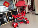 喜来图儿童三轮车1-6岁婴幼儿推车脚踏车小孩童车宝宝手推车轻便遛娃车 橙色【篷子】护栏靠背+推杆音乐 实拍图