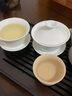 番易15Y茶碗带盖陶瓷泡茶用中号不烫手白瓷盖碗茶杯功夫茶具套装中式 白玉款盖碗约130ML 1个 实拍图