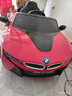 贝瑞佳（BeRica）宝马I8授权婴儿童电动车遥控汽车小孩玩具车可坐人宝宝摇摆四轮 红色四驱摇摆+遥控＋发泡轮皮座 实拍图