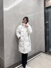 波司登（BOSIDENG）【反季】冬季探索阿勒泰羽绒服男女同款情侣中长款连帽新国标外套 【卡码拍大】云朵白8211 S 160/84A 体重约110-130斤 实拍图
