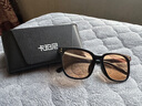 卡珀尼GM茶色墨镜男女高级感太阳镜防紫外线开车驾驶眼镜可配近视变色镜 黑框冷茶(大号)0度高清尼龙镜片 实拍图