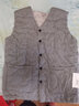 木吻纯棉花马甲男爷爷爸爸装长辈加厚保暖马夹中老年人棉坎肩背心内穿冬季 浅灰色 4XL(建议168-185cm/165-180斤) 实拍图