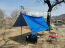 威迪瑞户外天幕帐篷防紫外线露营休闲遮阳棚凉棚防晒防暴雨沙滩野营帐篷 涂银宝蓝3*3米（一副杆） 实拍图