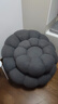 积木部落 懒人沙发可躺睡觉网红南瓜沙发客厅单人沙发阳台休闲沙发椅 灰色+脚踏（羊羔绒）360度旋转 实拍图