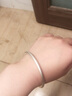 银典工坊 9999足银实心古法银手镯素圈七夕情人节生日礼物送女友送老婆 古法银手镯内径约58mm重约30g 实拍图