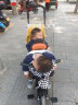 哈富龙双人儿童三轮车二胎溜娃推车可带人宝宝脚踏车双胞胎婴幼儿手推车 黑架+旋转椅+钛空轮+前后护栏+蓬 晒单实拍图