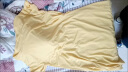 兰缦尼 睡衣女夏季薄款冰凉短袖睡裙冰丝透气宽松家居服可外穿睡裙 黄色 均码(建议80-140斤) 实拍图