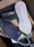 斯凯奇（Skechers）男鞋商务休闲鞋百搭帆布鞋舒适复古一脚蹬鞋子男 NVY海蓝 40 实拍图