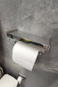 海立免打孔卫生间纸巾盒304不锈钢厕所卷纸架防手机置物架壁挂 76606A 实拍图