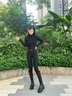 ZHR长筒靴女过膝皮带扣便捷拉链皮靴增高显瘦女靴女鞋加绒保暖骑士靴 黑色（GN06A-两耳朵-加绒） 37 实拍图