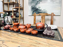 尊壶 宜兴紫砂壶西施壶茶具套装手工泥绘泡茶壶国工沈惠芳礼品泡茶器 一壶6杯加公道杯加茶漏套装 实拍图