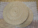 倾沫蒲团坐垫 瑜伽坐垫传统草编蒲团圆形榻榻米阳台茶道藤编地板坐垫 直径60厘米_瑜伽打坐专用_ 蒲草原色_高10厘米_ 实拍图