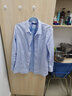 第五季纯棉提花蓝色衬衫男长袖修身白衬衣商务正装纯棉DP免烫西装衬衫 蓝色 SFL5H342 40 [参考体重：130-140斤] 实拍图