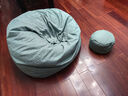 米客米家懒人沙发豆袋家用卧室可躺可睡创意小坐墩单人阳台休闲椅子榻榻米 果绿色  豪华款（100*120)送脚蹬 实拍图